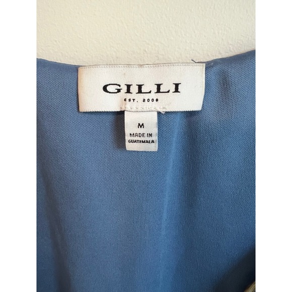 GILLI‎ Blue Floral Ruffle Sleeve Midi Dress Size M - Picture 4 of 8